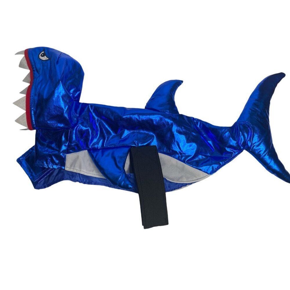 Dog Halloween Costume Shinny Blue Shark Medium